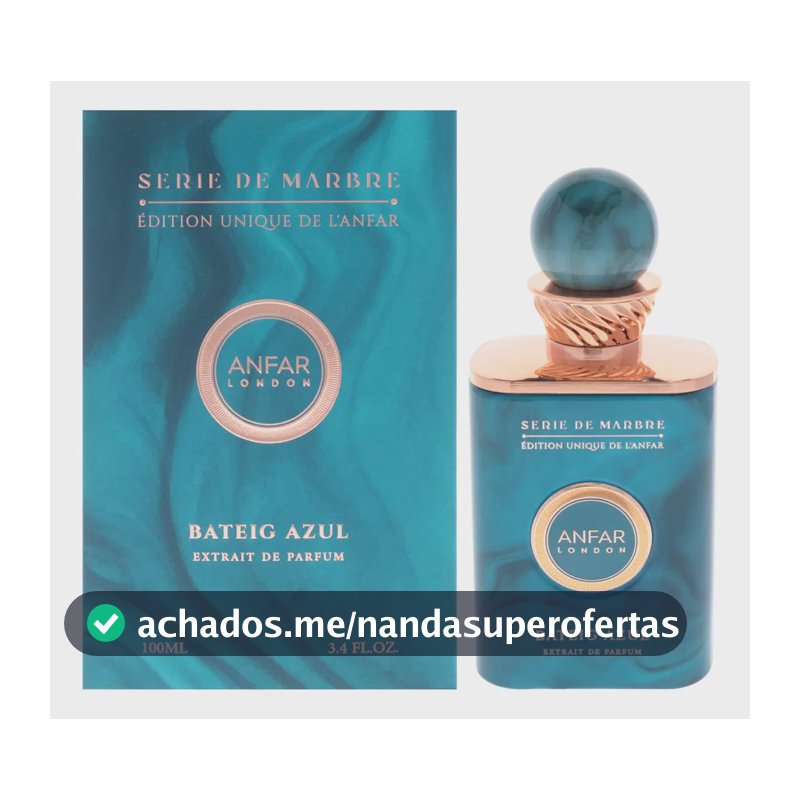 Perfume Anfar London Bateig Azul Extrait Unissex 100ml