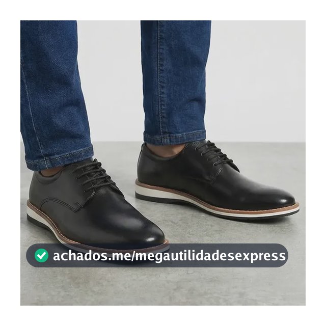 Sapato Social Masculino Casual Oxford Preto Marrom Trabalho