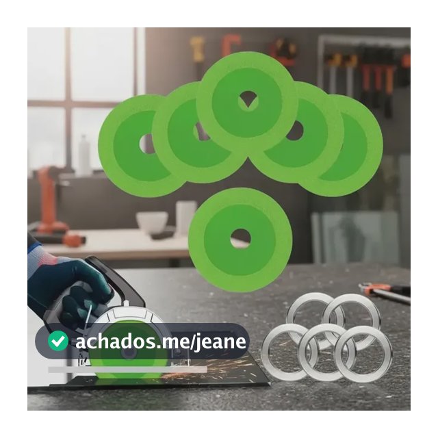 Kit 5 Discos De Corte Diamantados 100mm para Vidro, Pedra e Porcelanato