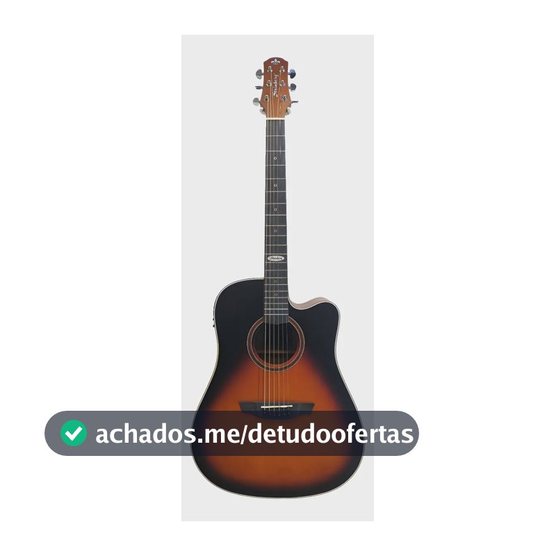 Violão Eletroacústico Strinberg Black Series SD200C Folk, para Destros, Honeyburst Satin
