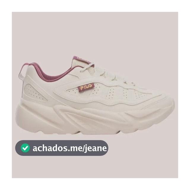 Tênis Fila Street Fit 3 Caminhada Casual Conforto Bege/vinho/dourado Liso 38