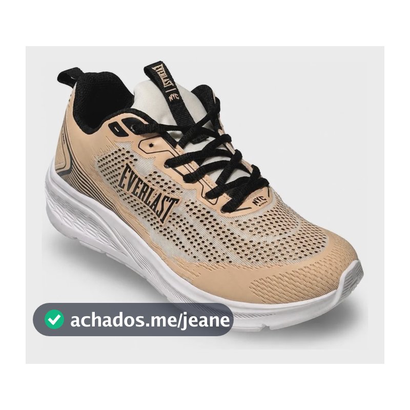 Tênis Everlast Wildcat 287 Unisex  Bege/preto Bege/preto 41 Br