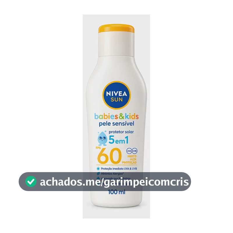 Protetor Solar Nivea Sun Babies Kids Fps 60  Pele Sensível