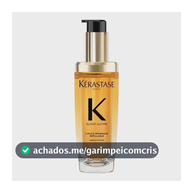 Óleo Capilar Kérastase Elixir Ultime L'Huile Originale Refilável, Cabelo Brilhante, Nutrido 75ml