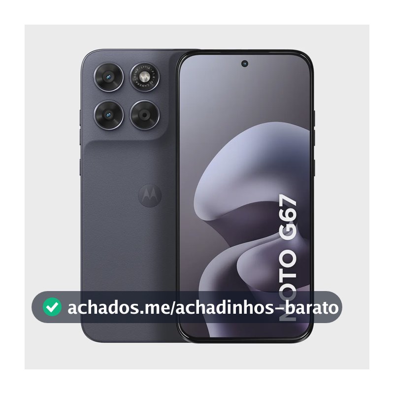 Smartphone Motorola Moto G67 5g - 128gb 4gb Ram + 8gb Ram Boost, Camera 50mp Sony Lytia 600, Tela 1.5k Extreme Amoled 120hz, Ultrarresistente - Chumbo