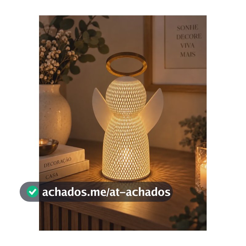 Anjo Natal Led Luminária Decorativa Mesa Presente 20cm 20cm