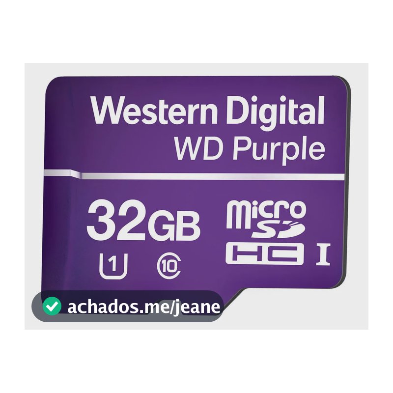 Cartão Micro Sd 32gb 16tbw Western Digital Purple