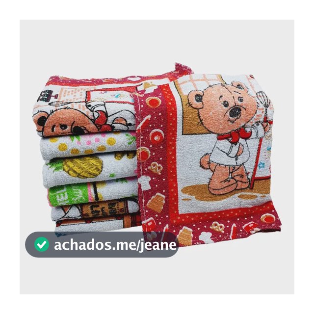 Kit 5 Pano De Copa Prato Estampado Felpudo 41x64cm Grande