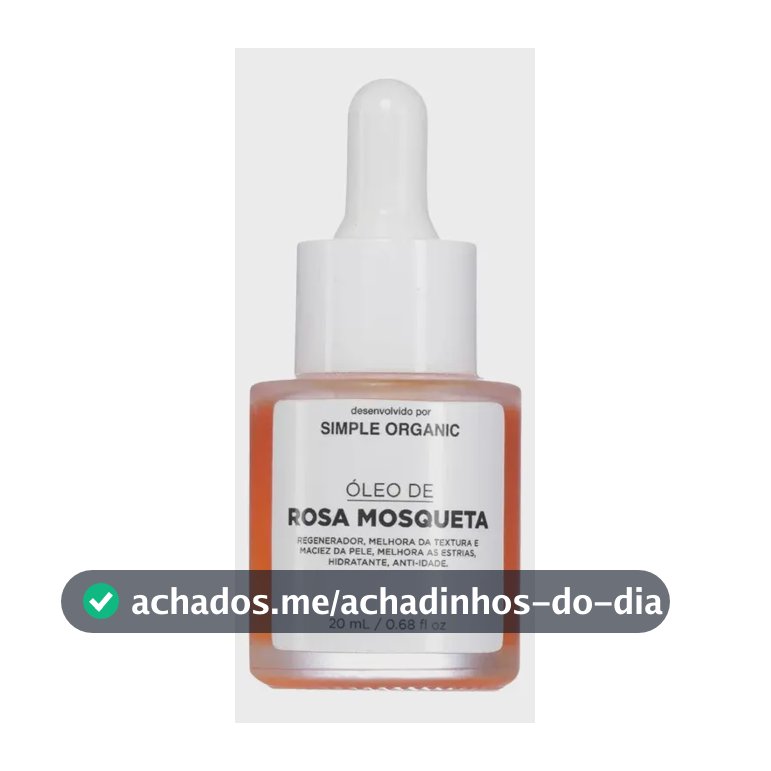 Óleo De Rosa Mosqueta Puro 20ml Simple Organic Todo Tipo De Pele
