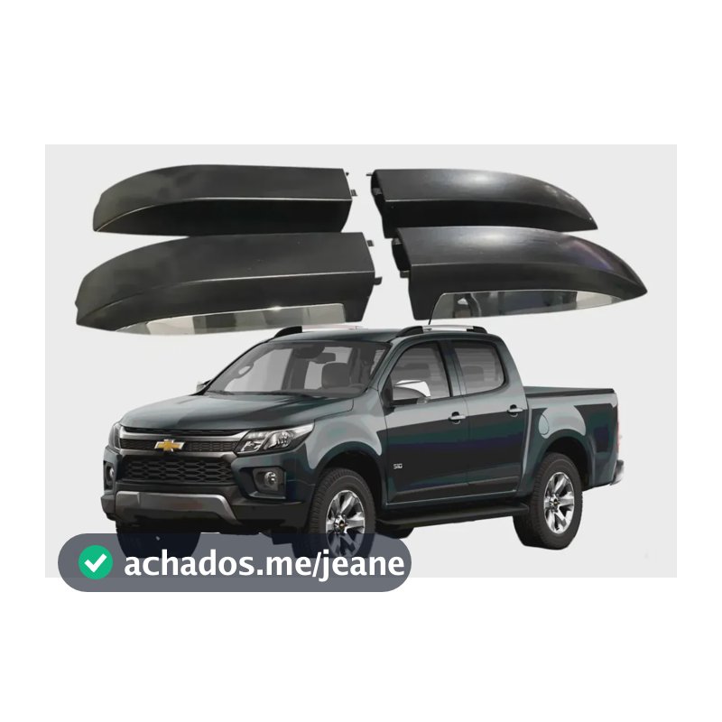 Kit 4 Ponteiras De Rack S10 Cab Dupla 2012 À 2020 Com Tampa