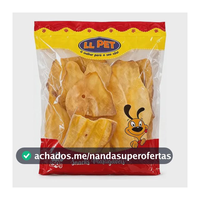 Petisco Orelha Bovina Natural Para Cães 250g 6 A 10 Unidades Bege