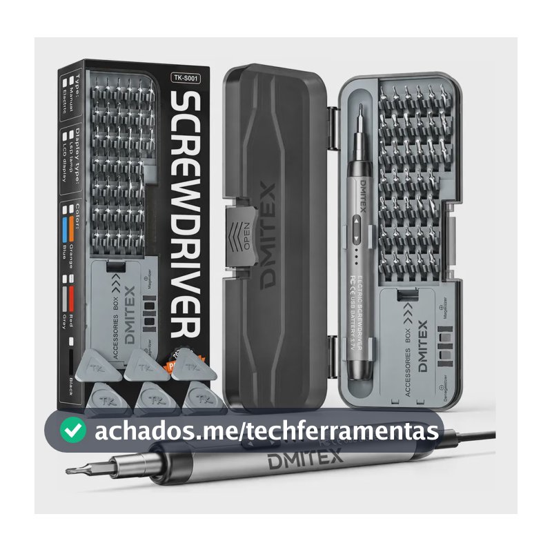 Mini Parafusadeira de Precisão Elétrica Recarregável 46 Em 1 Para Celular Notebook e computador