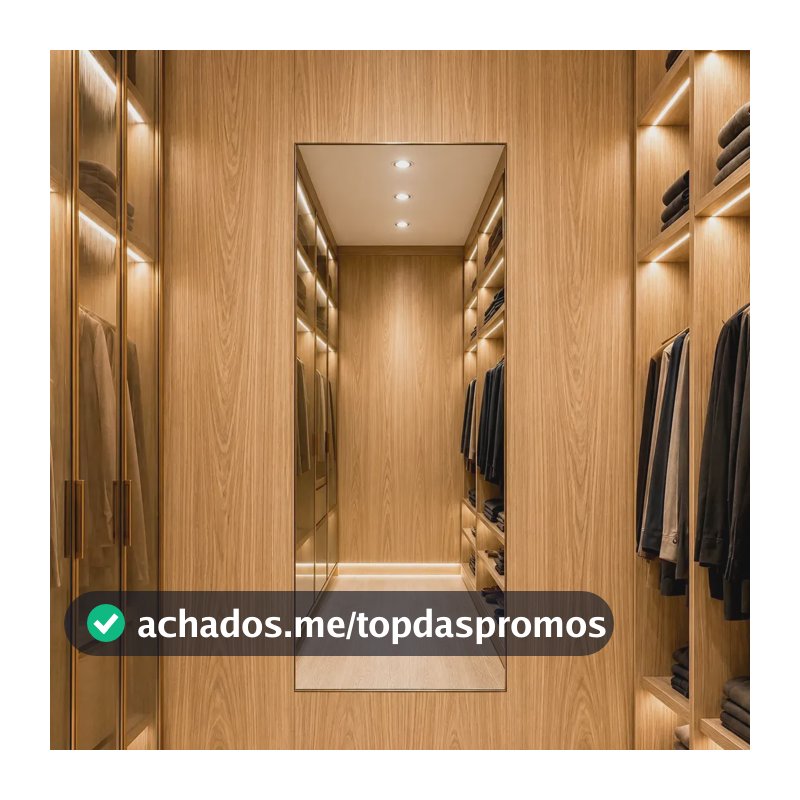 Espelho Florença 90x40cm Corpo Inteiro Grande Moderno Luxo Suporte