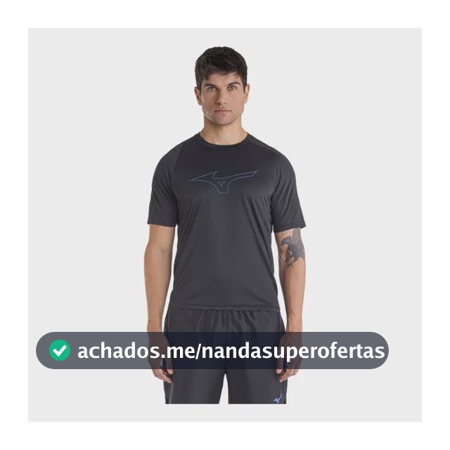 Camiseta De Corrida Mizuno Run Easy 5 Masculina Preto M