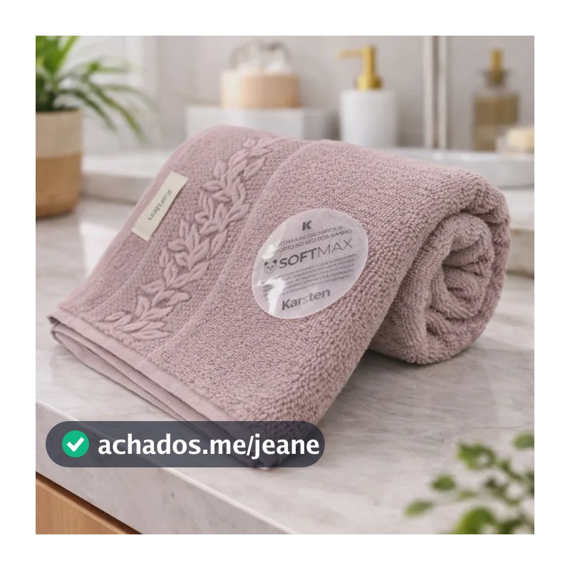 Toalha Banho Karsten Provence Algodão Barra Jacquard Grossa Cor Malva 50134