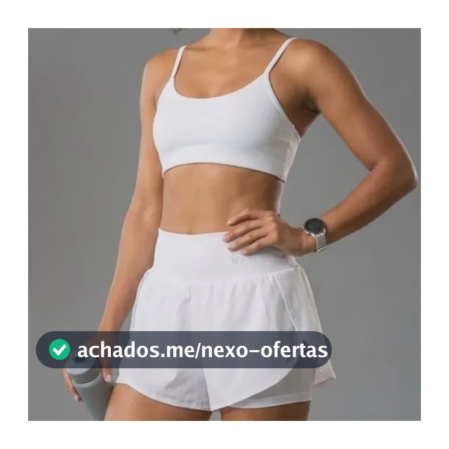 Conjunto Feminino Academia Top Short Duplo Cintura Alta
