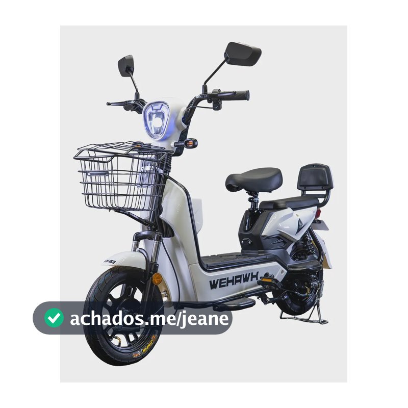 Bicicleta Scooter Elétrica 800w Wehawk Wx-03 Pré Montada Branco