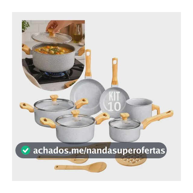 Jogo De Panelas Mimo Style Cerâmica Indução 10 Peças Grafite
