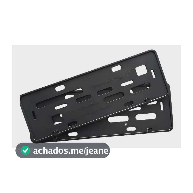 Suporte Moldura Placa De Carro Mercosul Protetor Suporte Preto