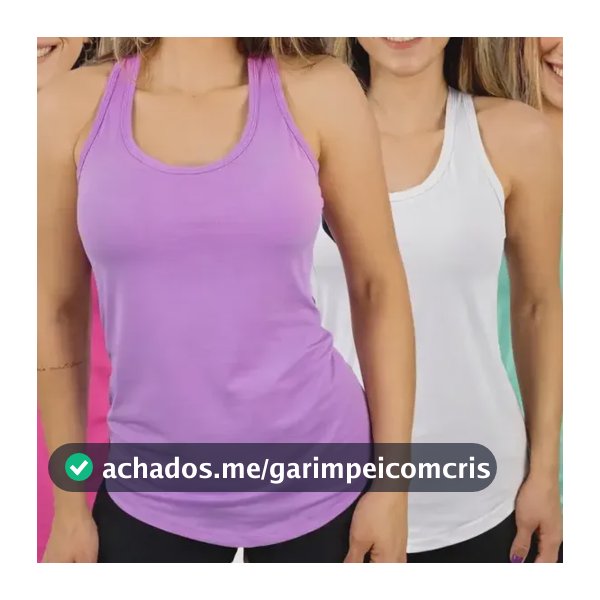 Kit 5 Regatas Dry Fit Academia Feminina Proteção Uv Basica