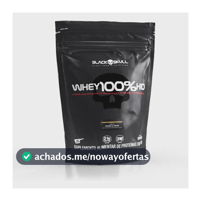Whey 100% Hd Refil Black Skull - 900g (wpc, Wpi E Wph) Cavei