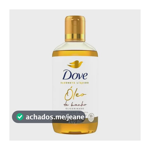 Dove Óleo De Banho Sabonete Líquido Glicerinado 240ml