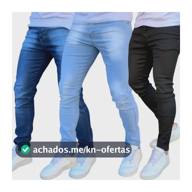 Kit 3 Calça Jeans Masculina Skinny Costura Reforçada