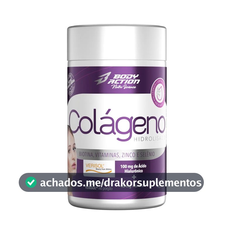Suplemento En Cápsula Bodyaction Tradicional Colágeno De Colágeno Verisol Sem Sabor 90 Capsulas