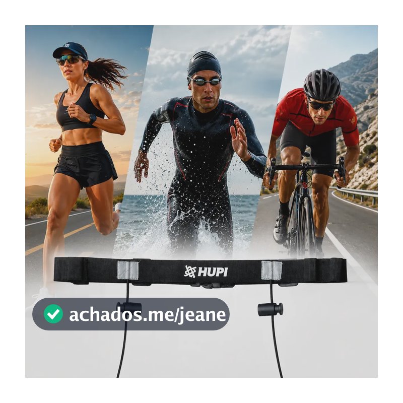 Cinto Porta Número Corrida Triathlon Ciclismo Hupi All Black Preto