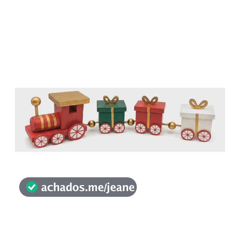 Enfeite De Natal Trem Home Style Piui 30 Cm Multicolorido