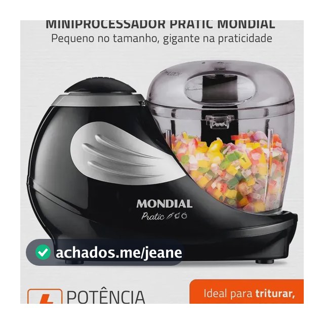 Mini Processador Mondial Preto 150W MP-05-B