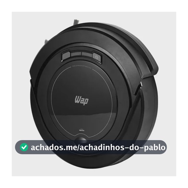 Robô aspirador Robot W90 varre aspira e passa pano 30w Wap cor preto
