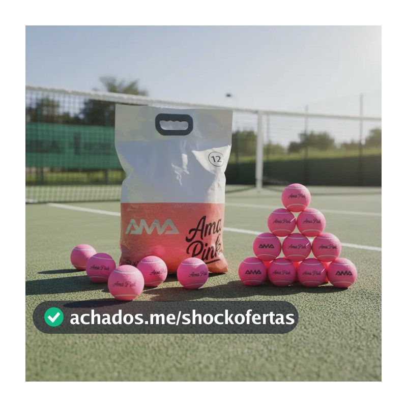 Pack 12 Bolinhas Bola De Beach Tennis Ama Sport Pink Rosa
