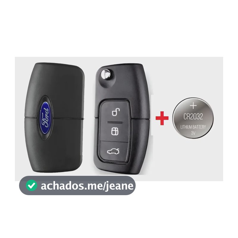 Chave Canivete Ford New Fiesta Focus Ecosport + Bateria 2013
