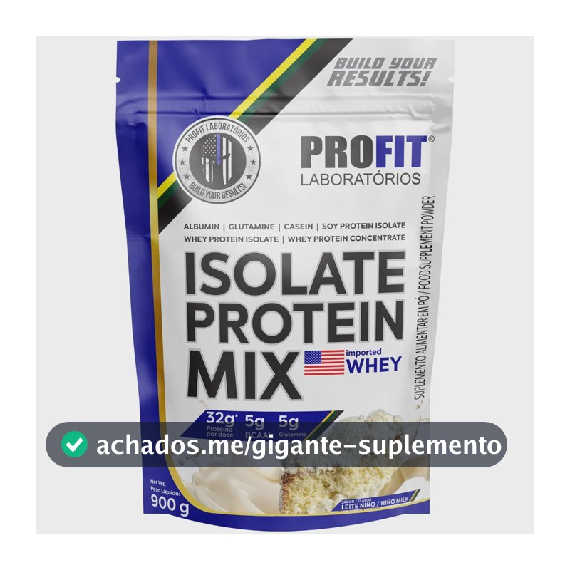 Whey Isolate Protein Mix Refil 900g - Profit Labs Leite Ninho