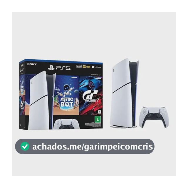 Console Playstation®5 Slim Digital - Pacote Astro Bot E Gran Turismo 7 - Branco