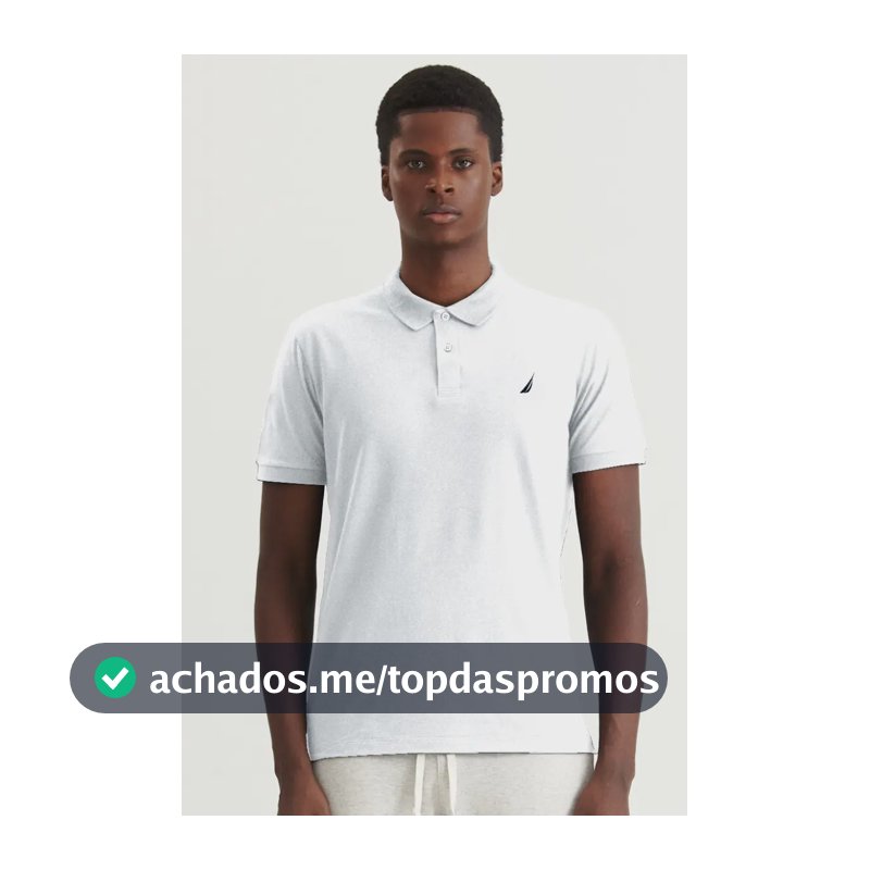 Polo Nautica Pima Branco Logo Náutica P Bordado