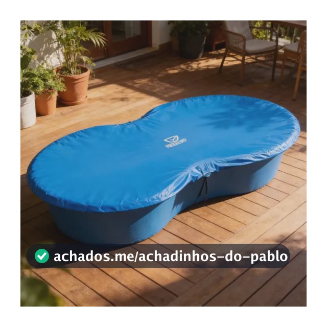 Capa Piscina 1000 Litros Feijão Azul Proteção Resistente Azul