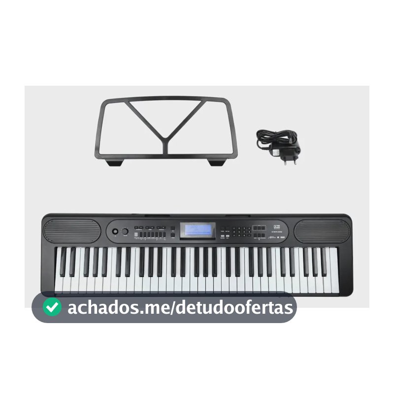 Teclado Musical AZ Keys Sense KS61BT com 61 Teclas Sensíveis, Bluetooth e MIDI USB