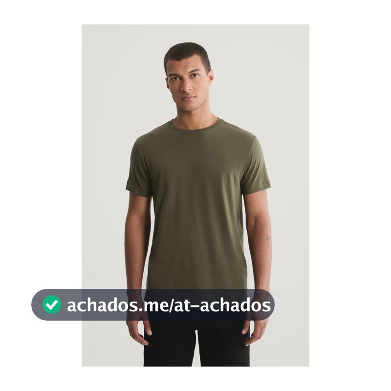 Camiseta Foxton Malha Pima Verde Oliva P Liso