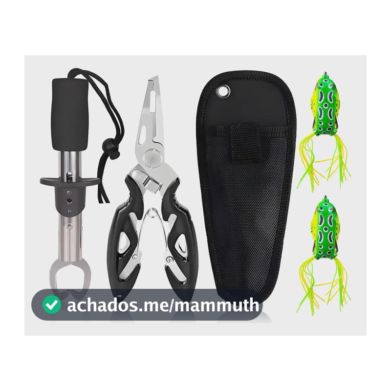 Kit de Pesca Wesapor com Alicate de Contenção, Saca Anzol e Estojo