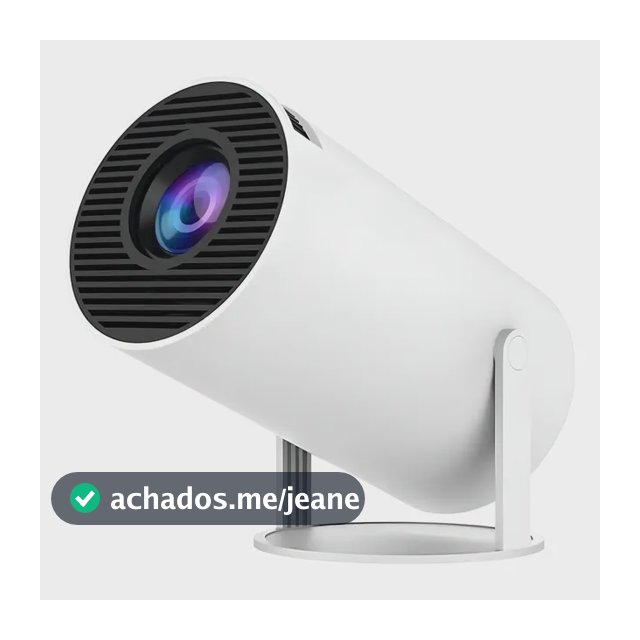 Projetor Led Mini VLX 4K Android 11 Branco Bluetooth HY300-A Wi-Fi 6 HD