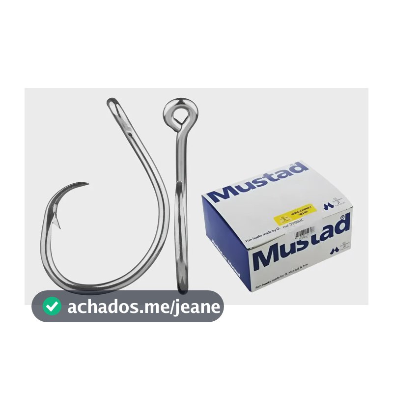 Anzol Grande Tuna Circle Norueguês Mustad Duratin 39960d 12/0 5 Unidades