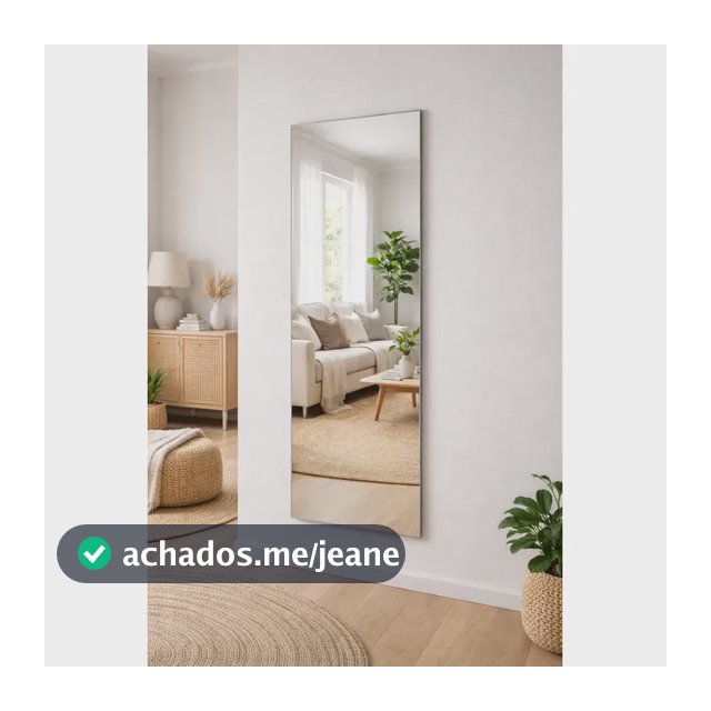 Espelho Rocco Corpo Inteiro Organico 90x40 Pinterest Grande Retangular - Suporte