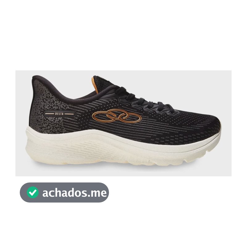 Tênis Masculino E Feminino Delta 122 Olympikus Preto/chumbo Liso 37 Br