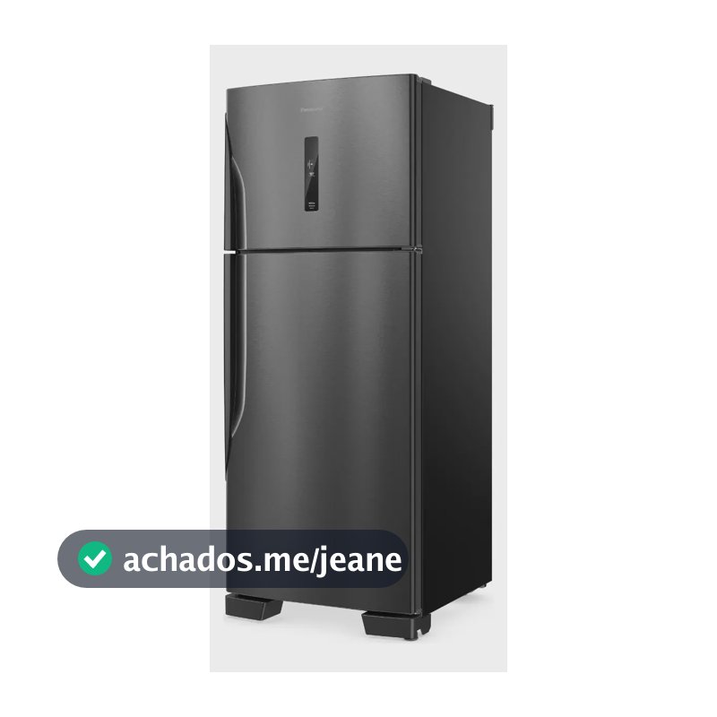 Refrigerador Panasonic 446l Black Inox Look Nr-bt58pv3b Black Inox Look