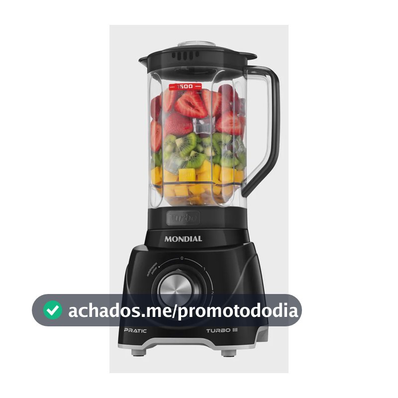 Liquidificador Pratic Turbo III, Mondial, 550W - L-93-BG