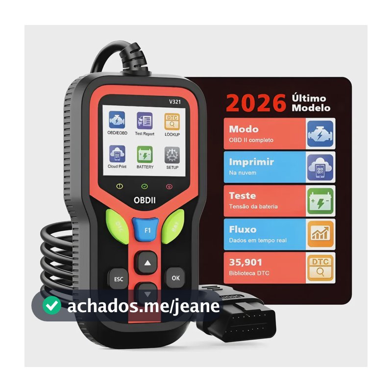 Scanner Automotivo Obd2 V321 Leitor De Códigos Em Português