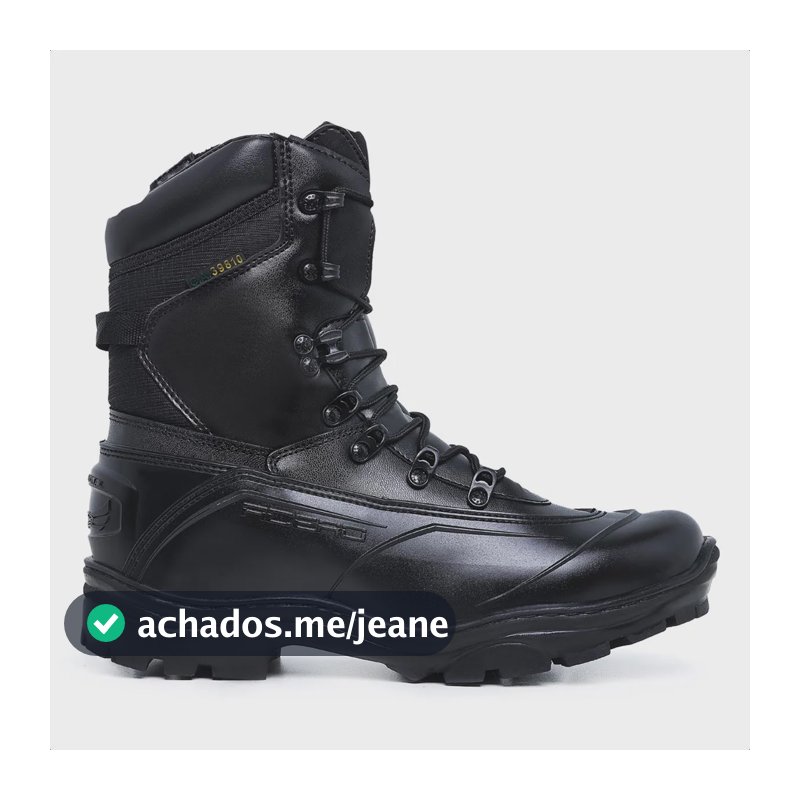 Bota Militar Acero Tiger Pró Com Ziper Lado Couro Cano Médio