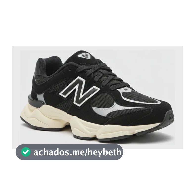 Tênis New Running 9060 Academia Confortavel Promocional Preto 40